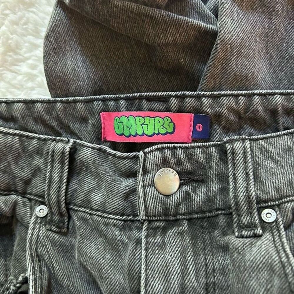 Empyre Baggy High Waist Carpenter Pants XXS Gray Skater Y2K